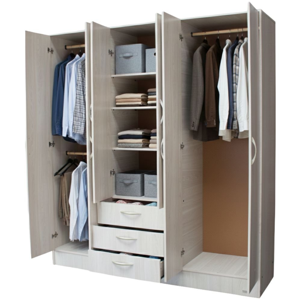 Placard 6 puertas color gris andino